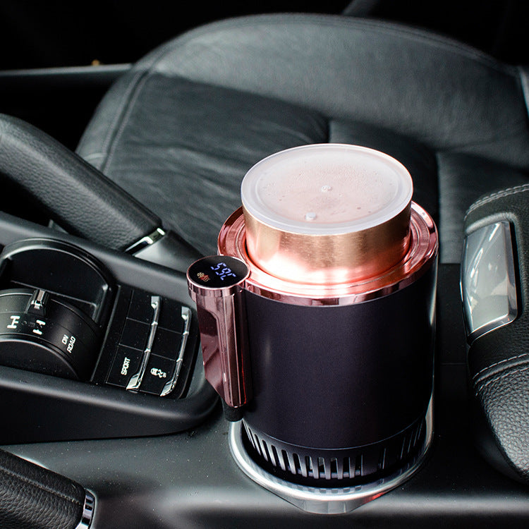 2-in-1 Smart Car Cup Holder – Warmer & Cooler with Digital Display