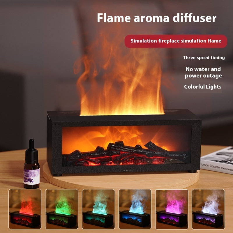 Flame Aromatherapy Diffuser – 3D Essential Oil Humidifier