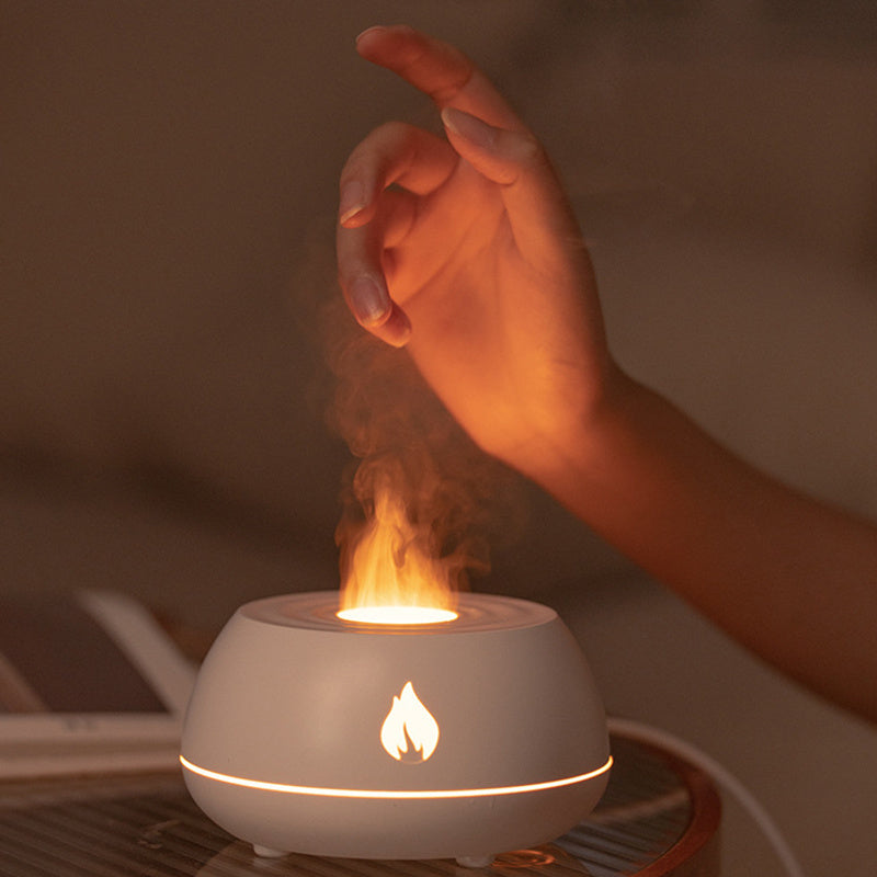 Flame Aromatherapy Diffuser – 7-Color USB Humidifier