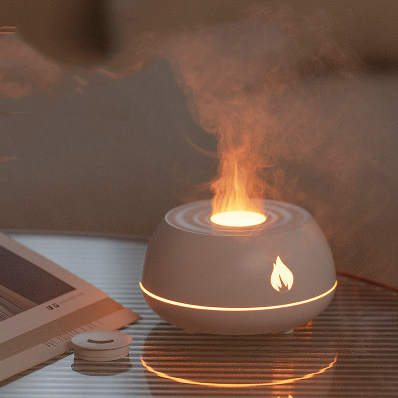 Flame Aromatherapy Diffuser – 7-Color USB Humidifier