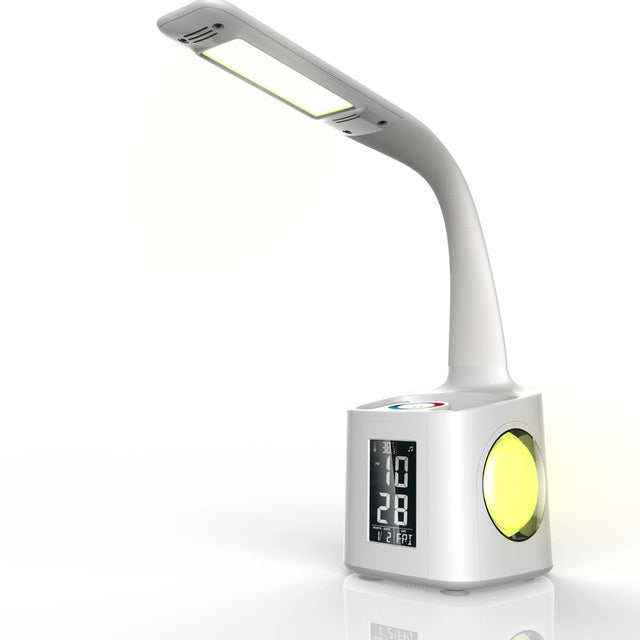 LED Desk Lamp with USB, Calendar & Pen Holder – Dimmable Night Light