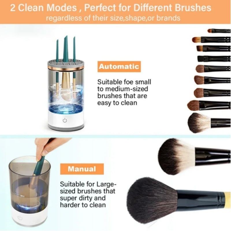 Automatic Makeup Brush Cleaner – USB Portable Rotating Washer