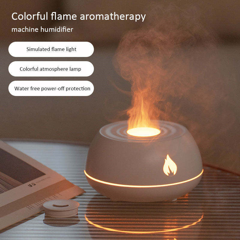 Flame Aromatherapy Diffuser – 7-Color USB Humidifier