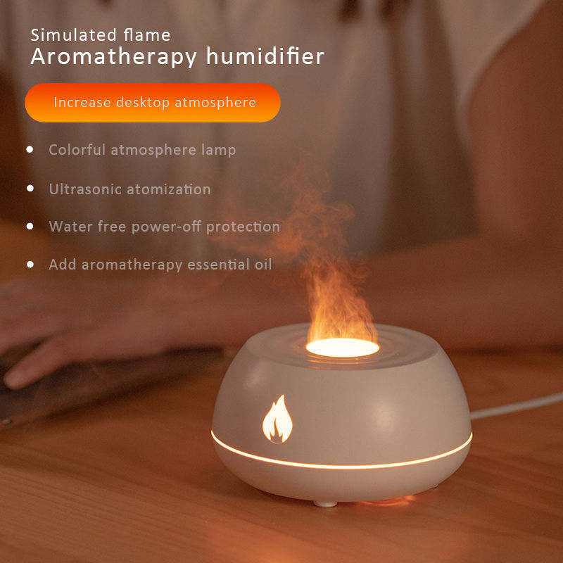 Flame Aromatherapy Diffuser – 7-Color USB Humidifier